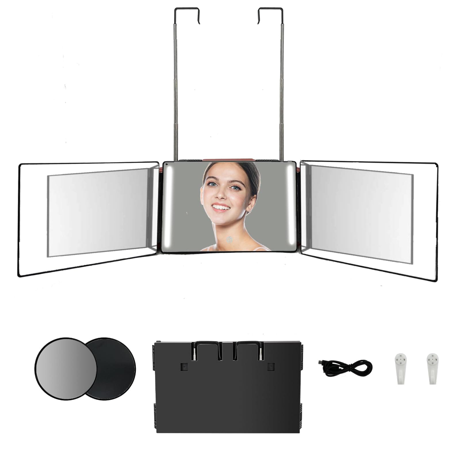 KLAPPBARER FRISEURSPIEGEL LED