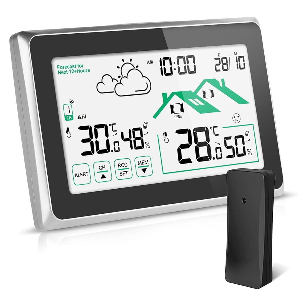Drahtlose Wetterstation mit Touchscreen